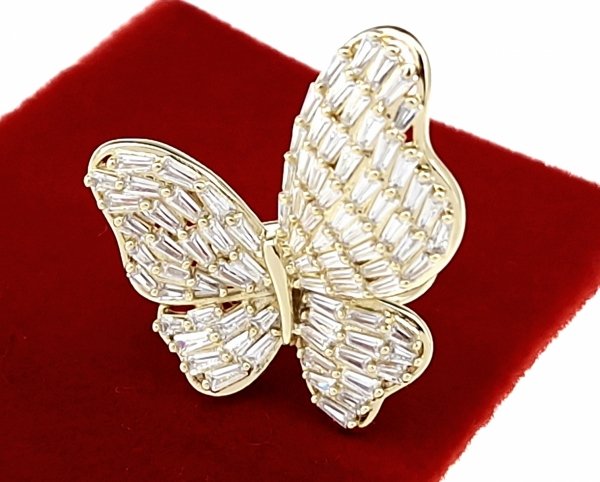 gold ring 18,60mm. gold-plated engagement xuping