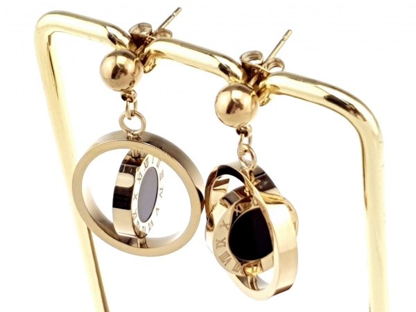 gold earrings made of stainless steel