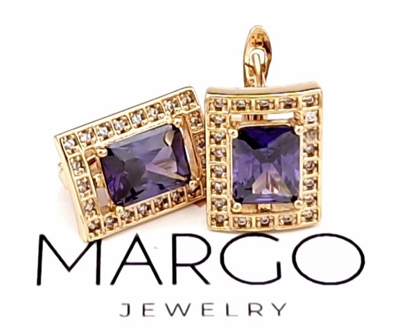 exclusive swarovski gold-plated earrings