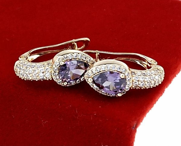 exclusive swarovski gold-plated earrings