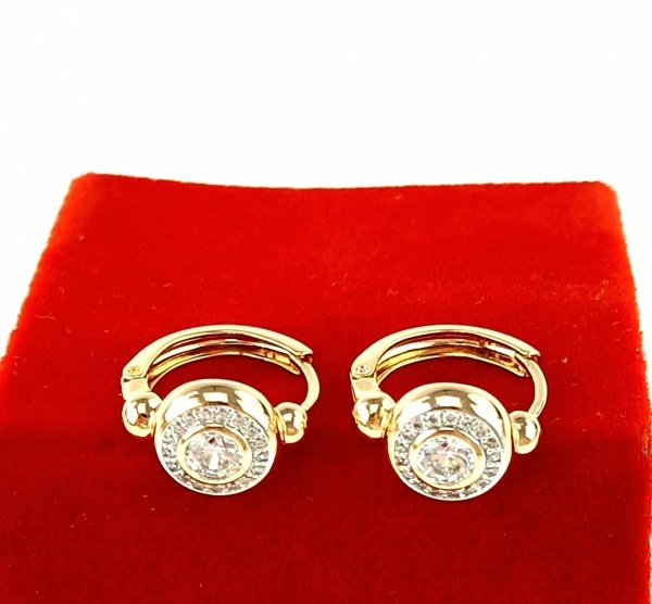 exclusive swarovski gold-plated earrings