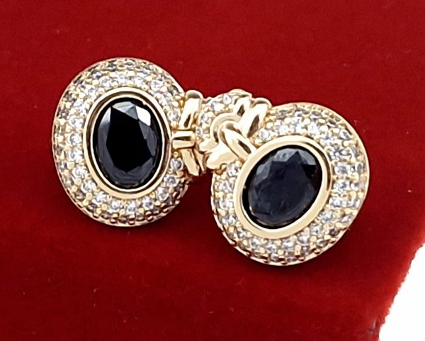 exclusive swarovski gold-plated earrings