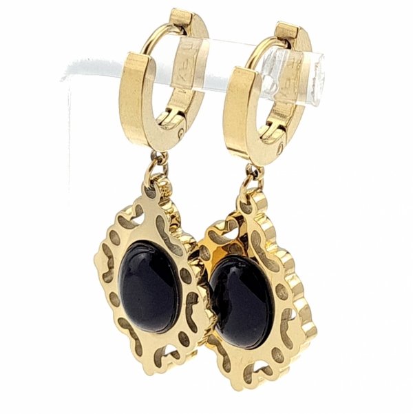 gold earrings made of stainless steel