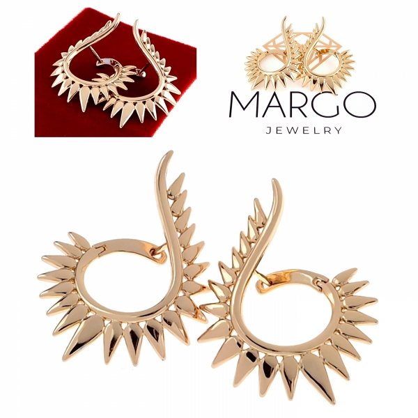 exclusive swarovski gold-plated earrings