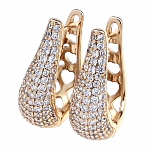 exclusive swarovski gold-plated earrings