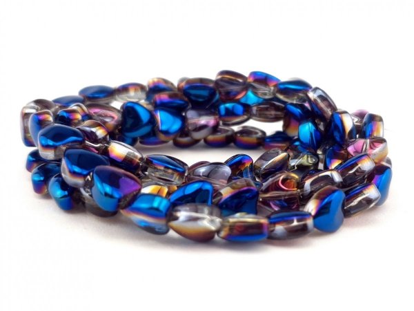 Glass beads faceted strands