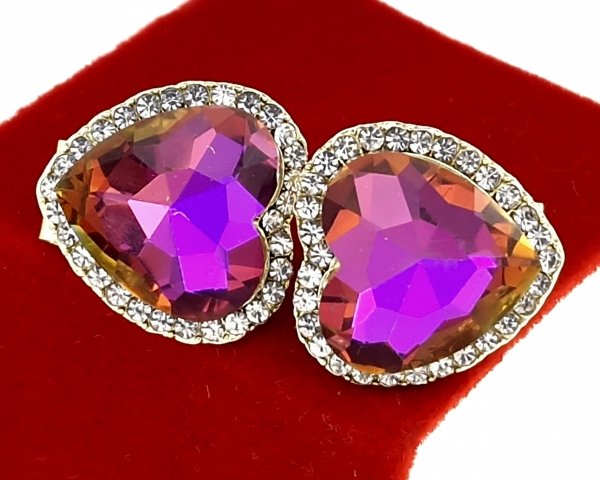 gold plated earrings with exclusive cubic zirconia