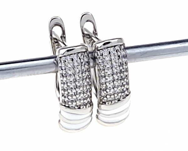 gold plated earrings with exclusive cubic zirconia