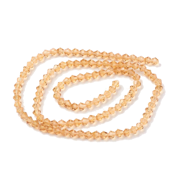 Glass beads faceted strands