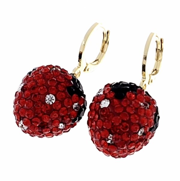 gold plated earrings with exclusive cubic zirconia