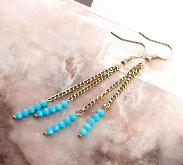 gold earrings made of stainless steel