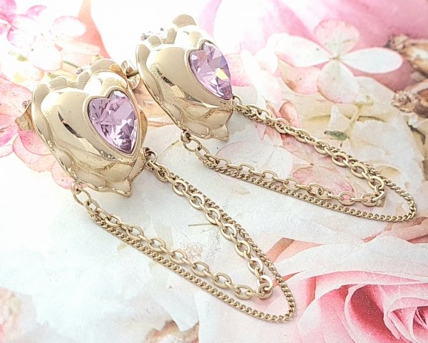 gold earrings made of stainless steel