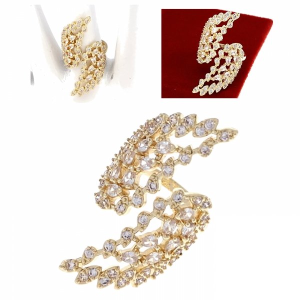 gold ring 17,00mm. gold-plated engagement xuping