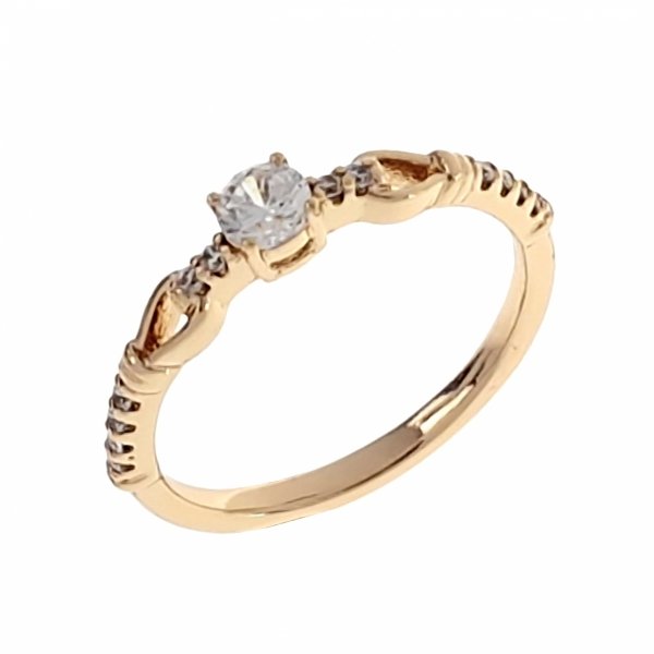 gold ring 18,60mm. gold-plated engagement xuping