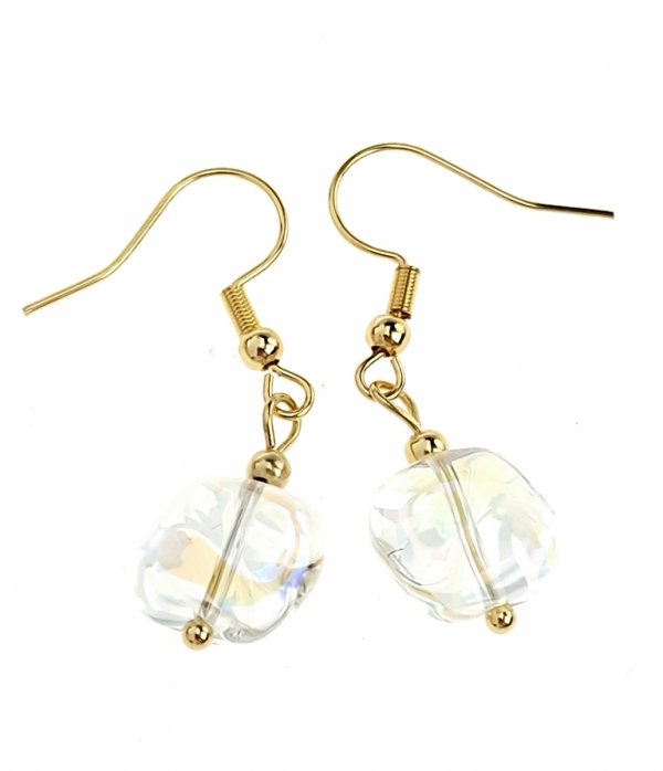 gold earrings made of stainless steel