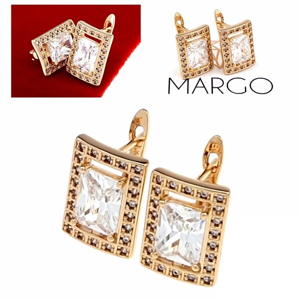exclusive swarovski gold-plated earrings