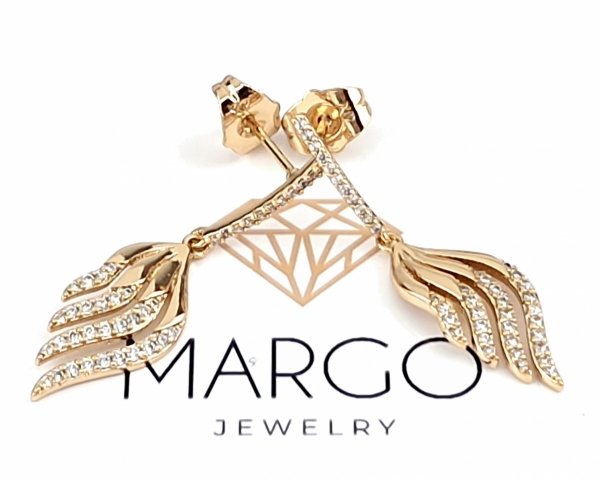 gold plated earrings with exclusive cubic zirconia