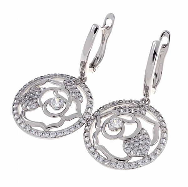 gold plated earrings with exclusive cubic zirconia