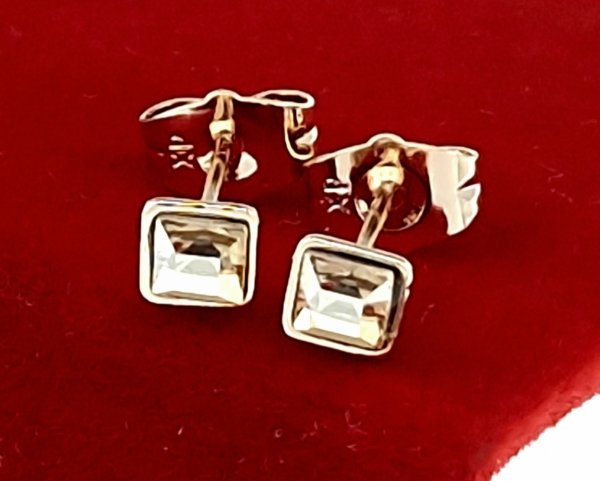 exclusive swarovski gold-plated earrings
