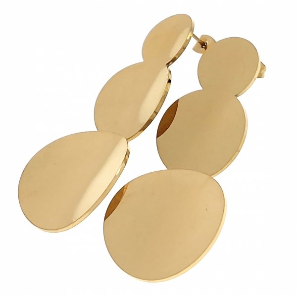 gold earrings made of stainless steel