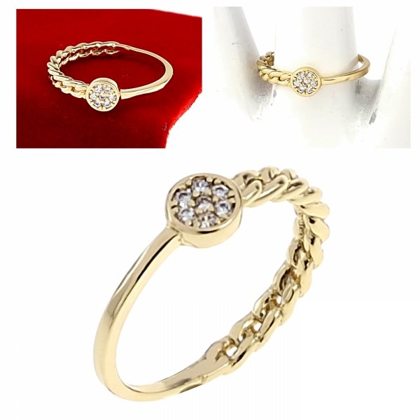 gold ring 18,60mm. gold-plated engagement xuping