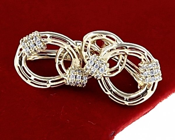 gold plated earrings with exclusive cubic zirconia