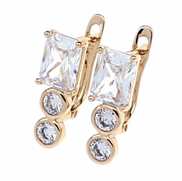 exclusive swarovski gold-plated earrings