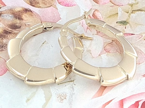 gold earrings made of stainless steel