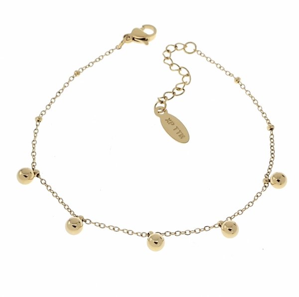 BRACELET GOLD CELEBRITY STAINLESS STEEL