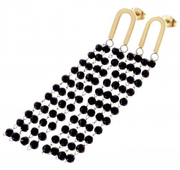 gold earrings made of stainless steel