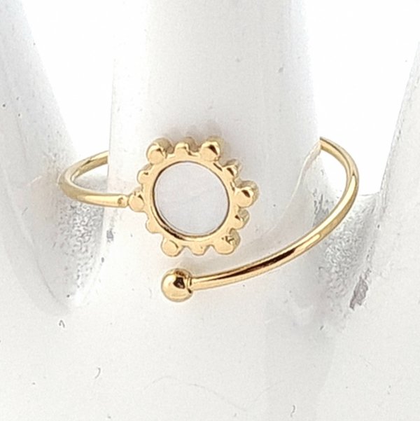 ring 18,30mm gold stainless steel