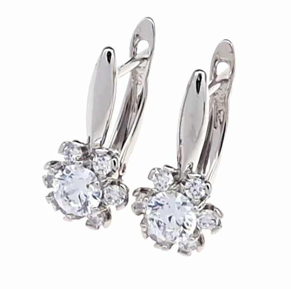 gold plated earrings with exclusive cubic zirconia