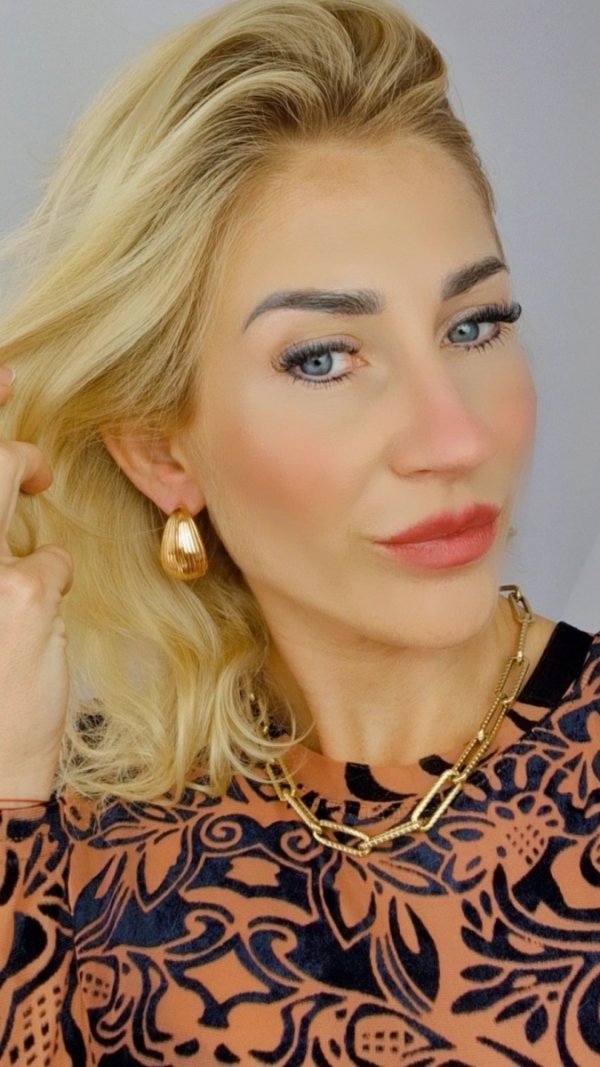 gold plated earrings with exclusive cubic zirconia