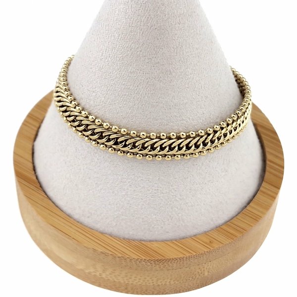 BRACELET GOLD CELEBRITY STAINLESS STEEL