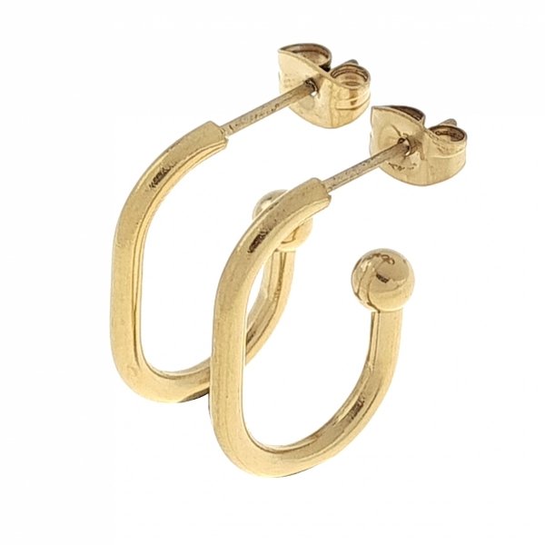 gold earrings made of stainless steel