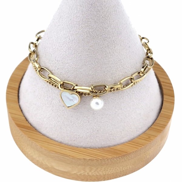 BRACELET GOLD CELEBRITY STAINLESS STEEL