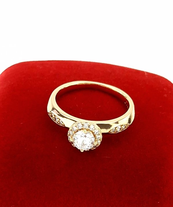 gold ring 18,60mm. gold-plated engagement xuping