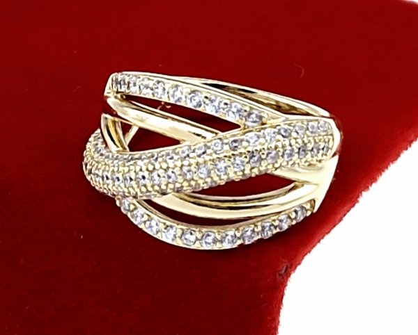 gold ring 18,60mm. gold-plated engagement xuping
