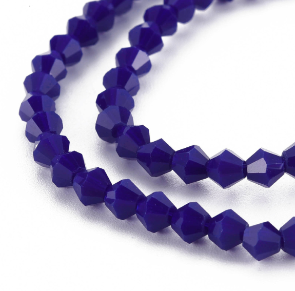 Glass beads faceted strands