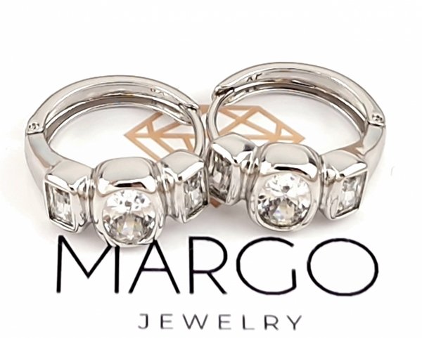 gold plated earrings with exclusive cubic zirconia