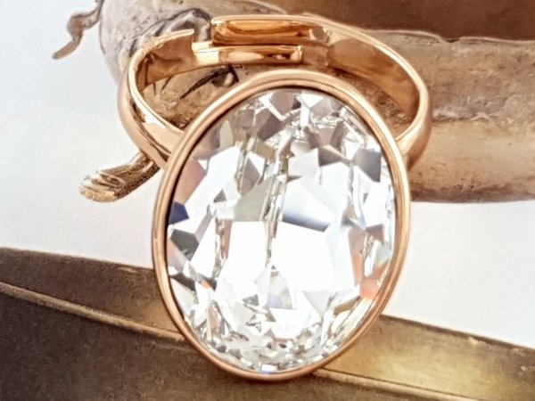gold ring 17,30mm. gold-plated engagement xuping