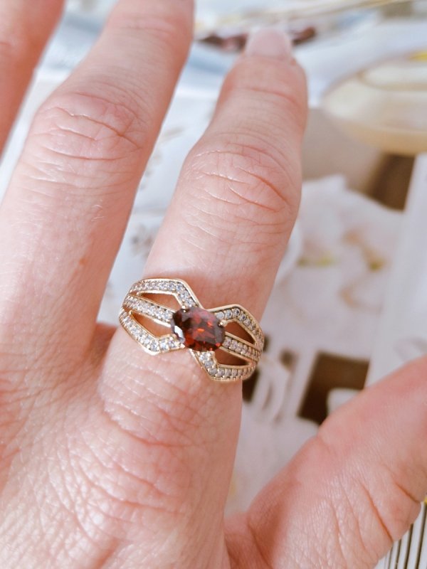 gold ring 18,60mm. gold-plated engagement xuping