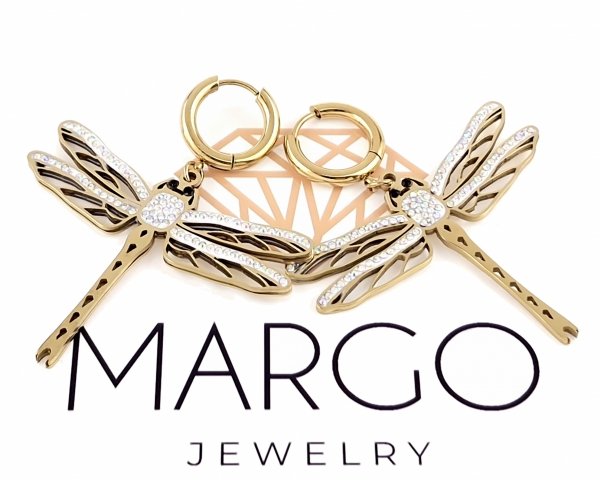 gold earrings made of stainless steel