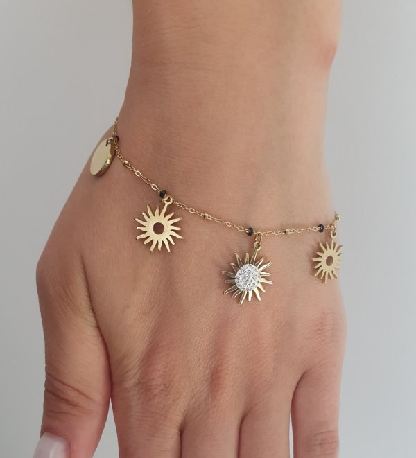 BRACELET GOLD CELEBRITY STAINLESS STEEL