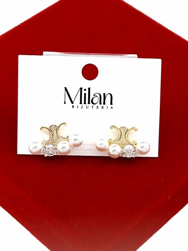 gold plated earrings with exclusive cubic zirconia