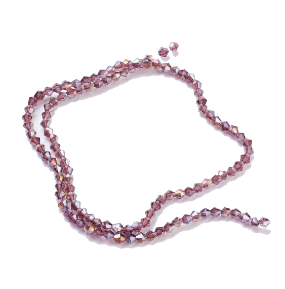 Glass beads faceted strands