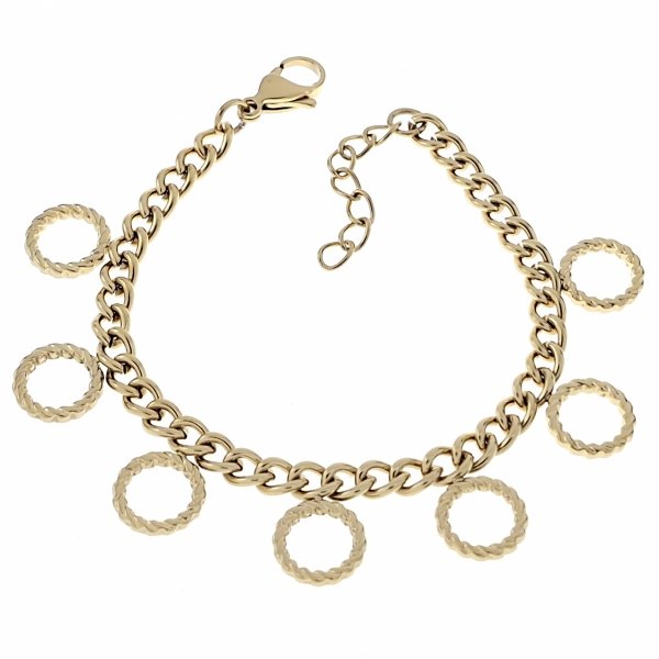 BRACELET GOLD CELEBRITY STAINLESS STEEL