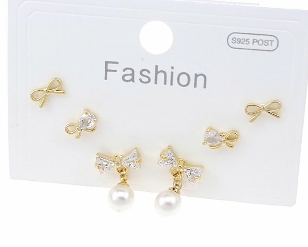 gold plated earrings with exclusive cubic zirconia