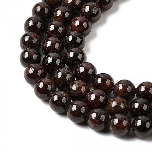 0248 Granat kamień naturalny kula 6mm sznur 39cm