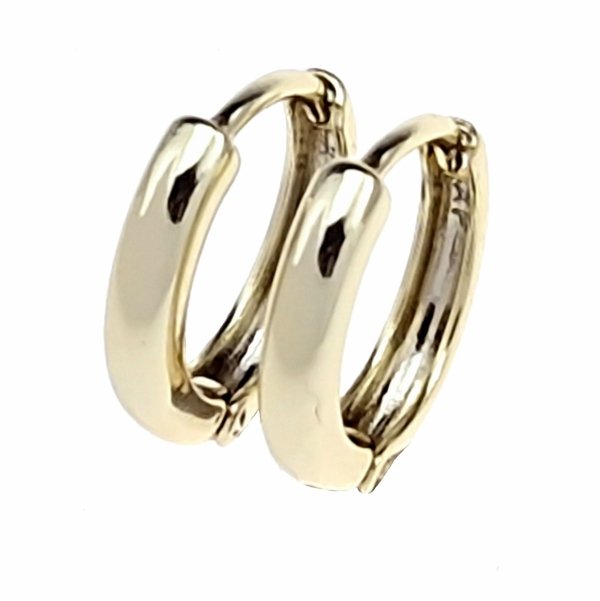 3113 Kolczyki złote pozłacane wiszące 14K Xuping koła 1,3cm